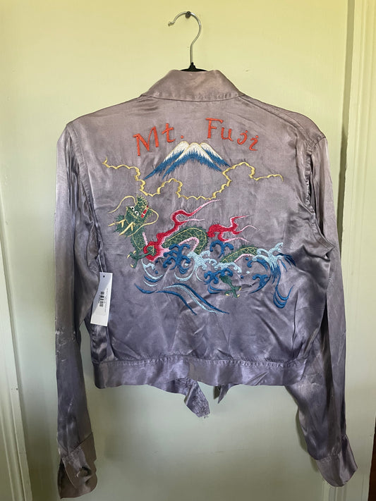 50s Mount Fuji Satin Embroidered Jacket