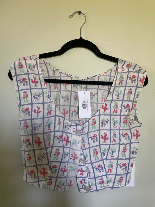 40s Feedsack Blouse wtih Donkey Motif