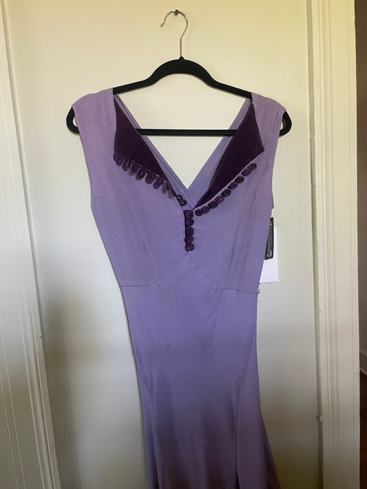 40s Lavender Bias Dress