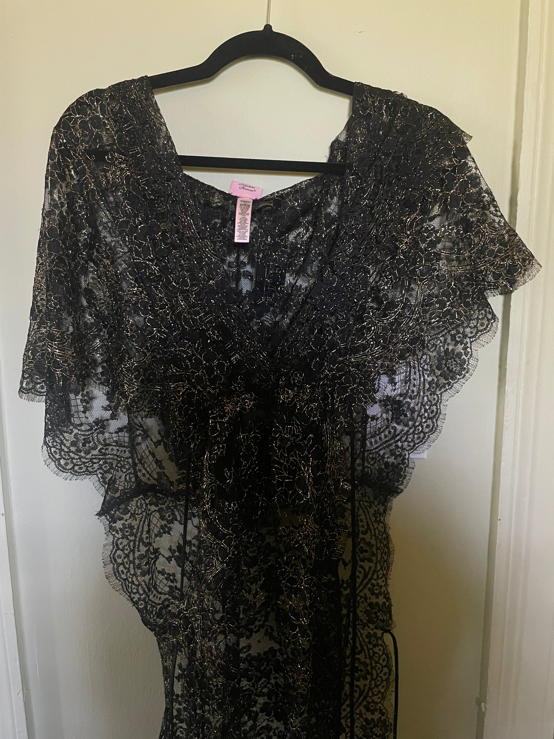 Agent Provocateur Black and Gold Lace Dress – High Class Hillbilly