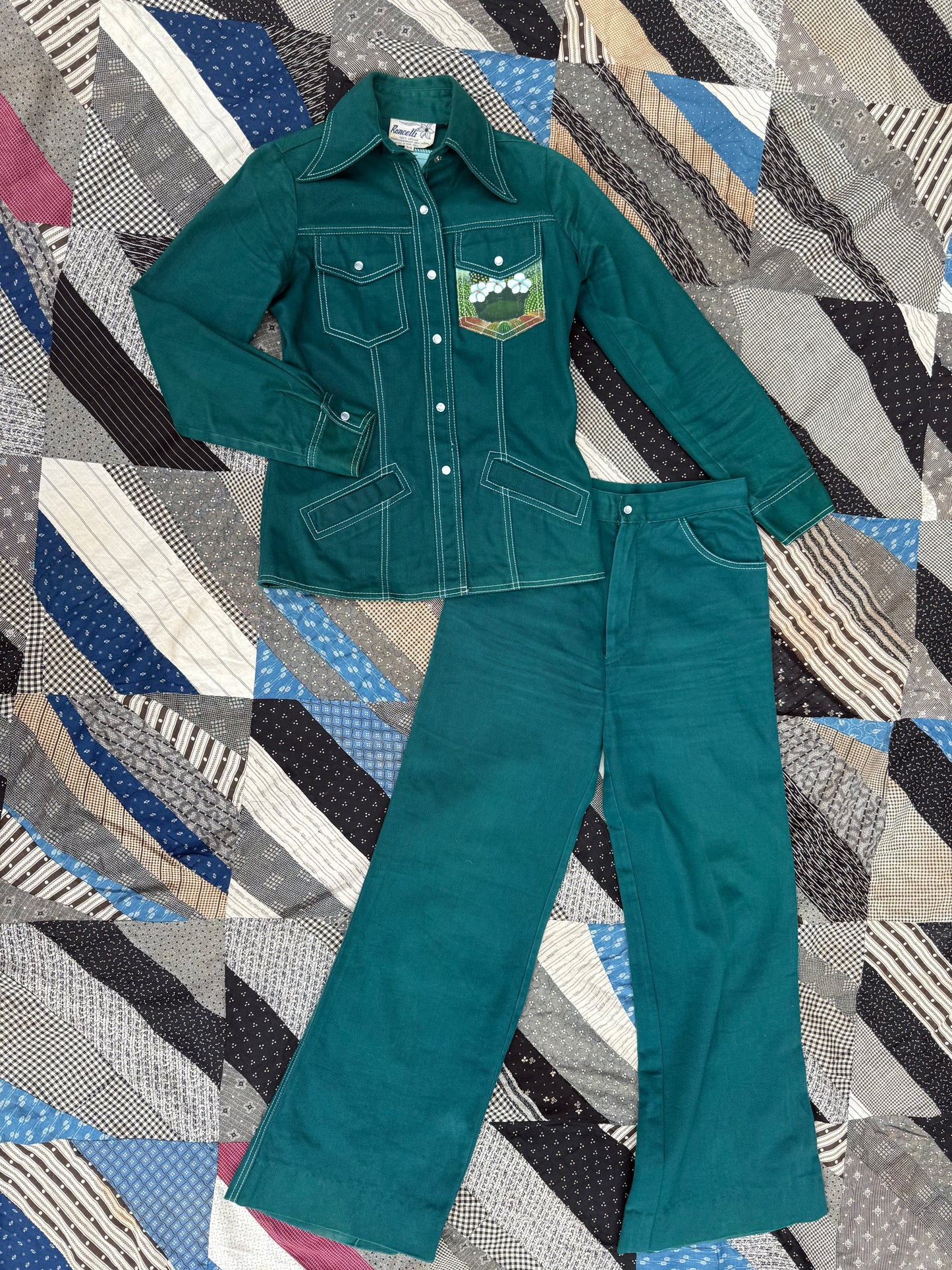 1970s Handpainted Roncelli Set XS