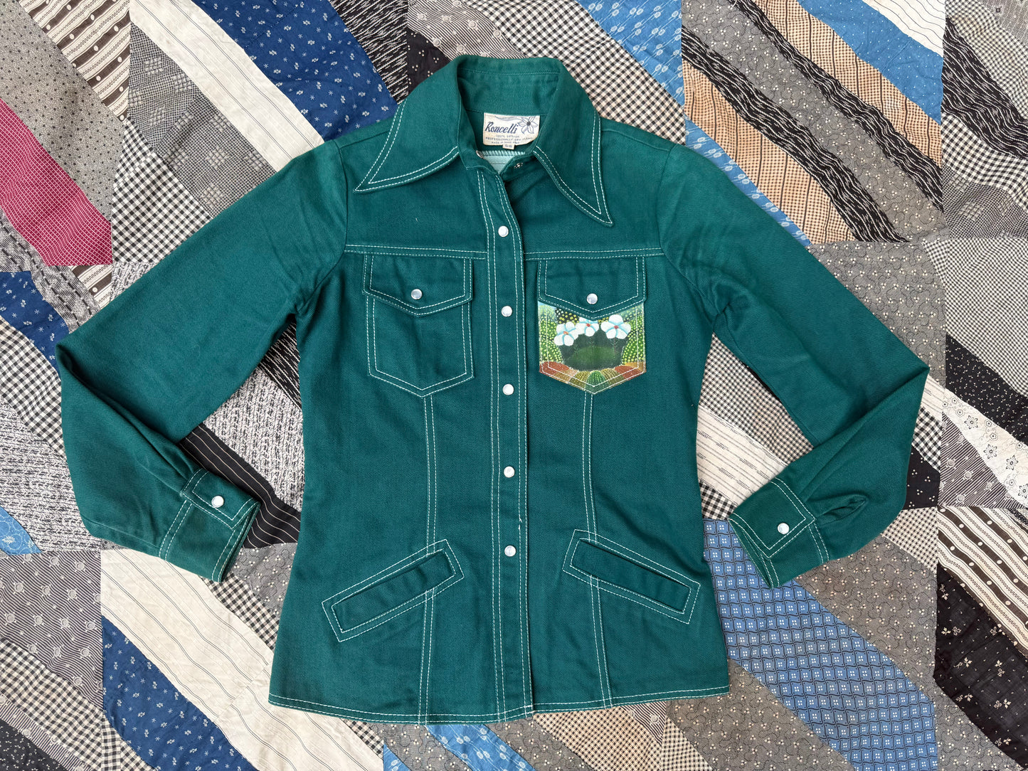 1970s Handpainted Roncelli Set XS