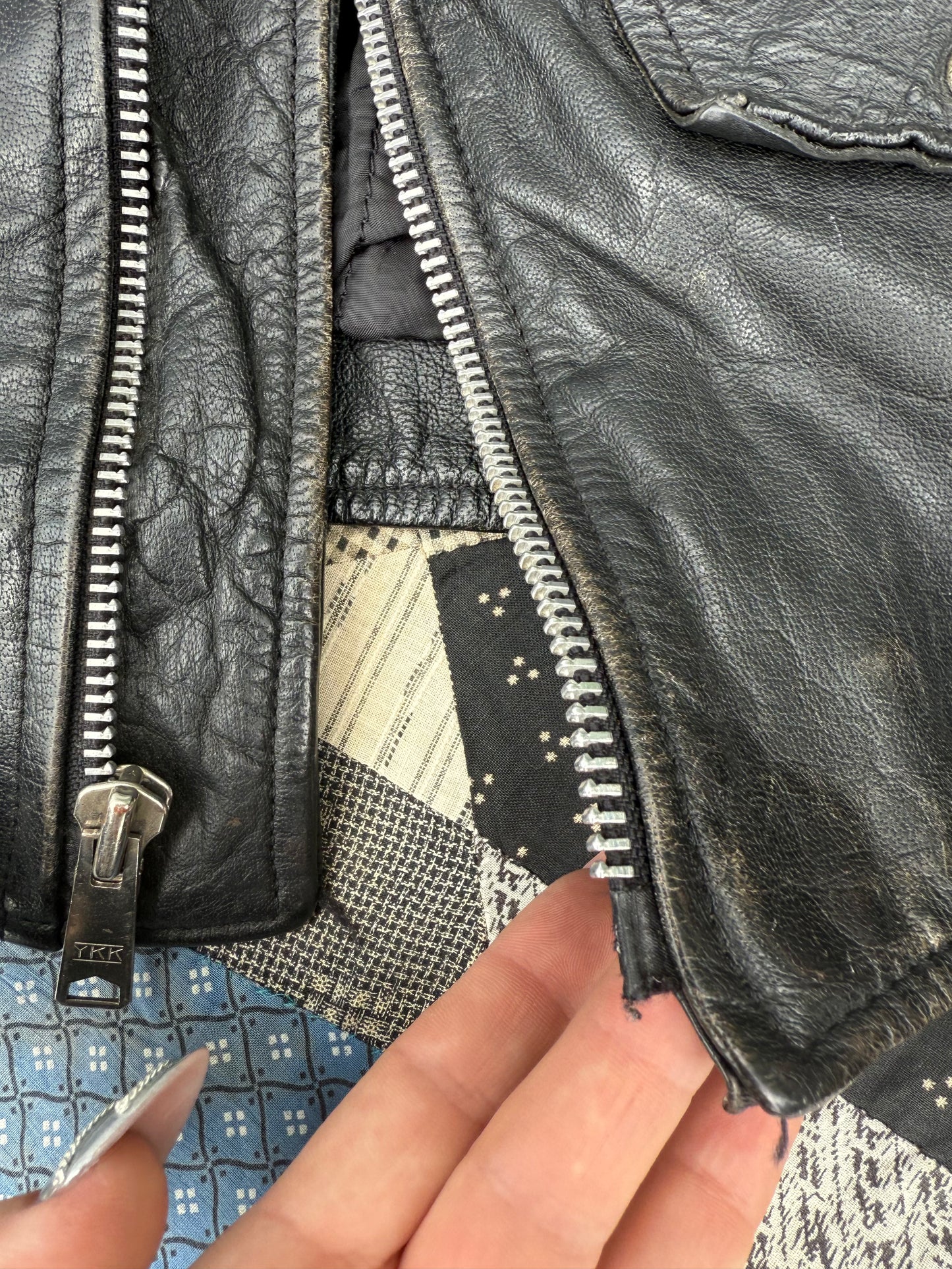 Vintage Gino Leathers Biker Jacket AS IS
