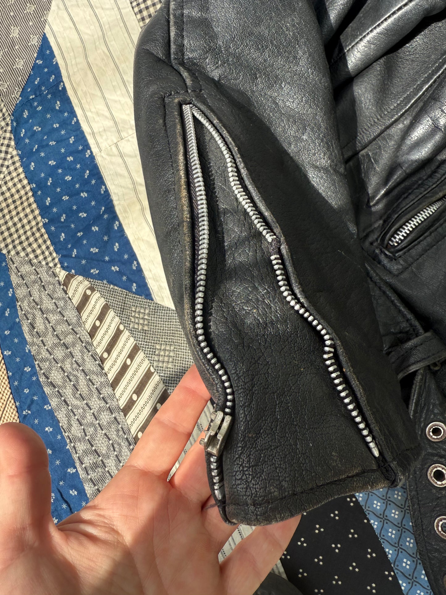 Vintage Gino Leathers Biker Jacket AS IS