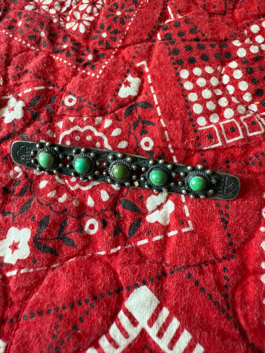 Fred Harvey 5 Stone Raincloud Bar Pin