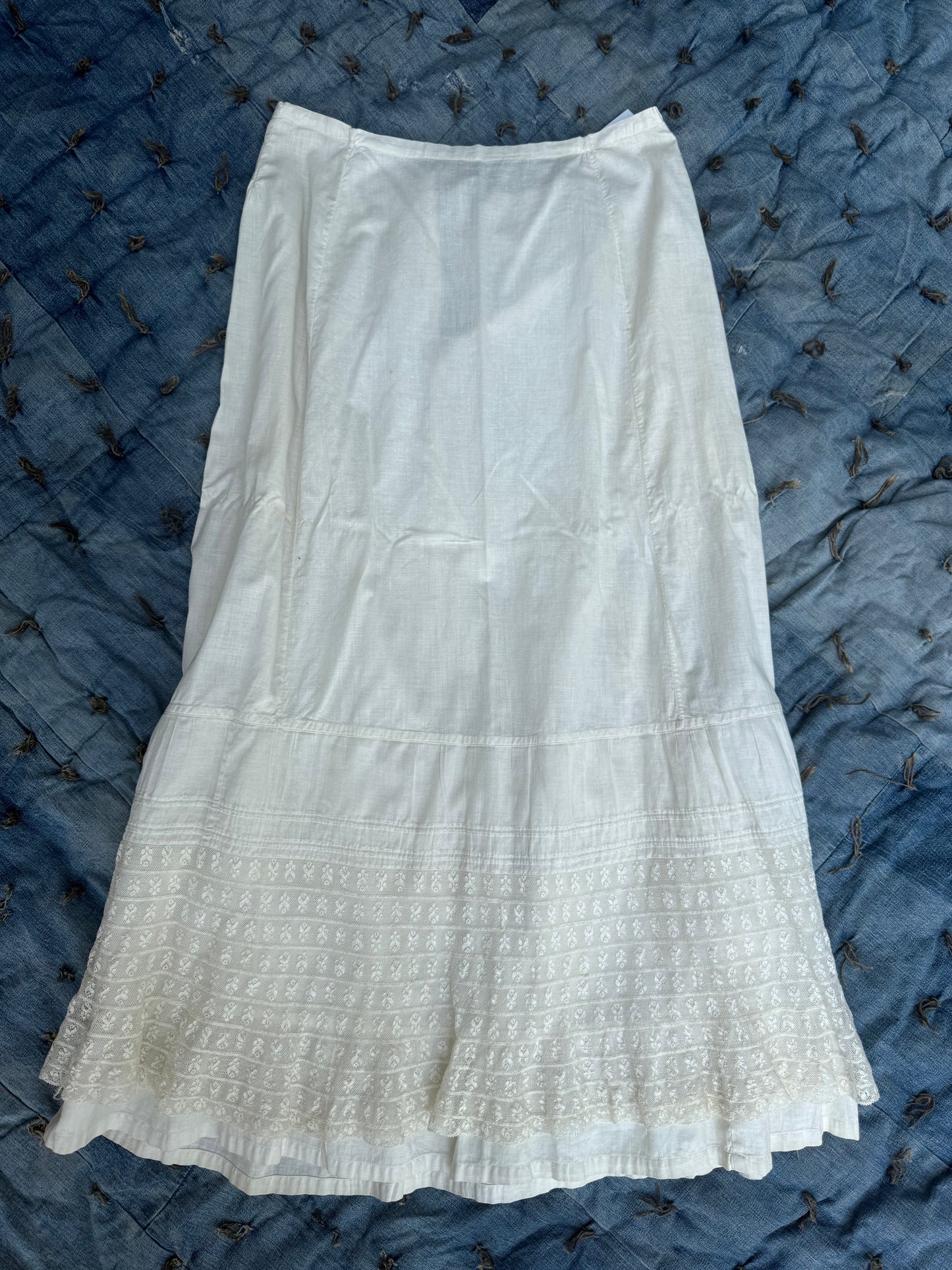 Antique White Cotton & Lace Skirt (PS)