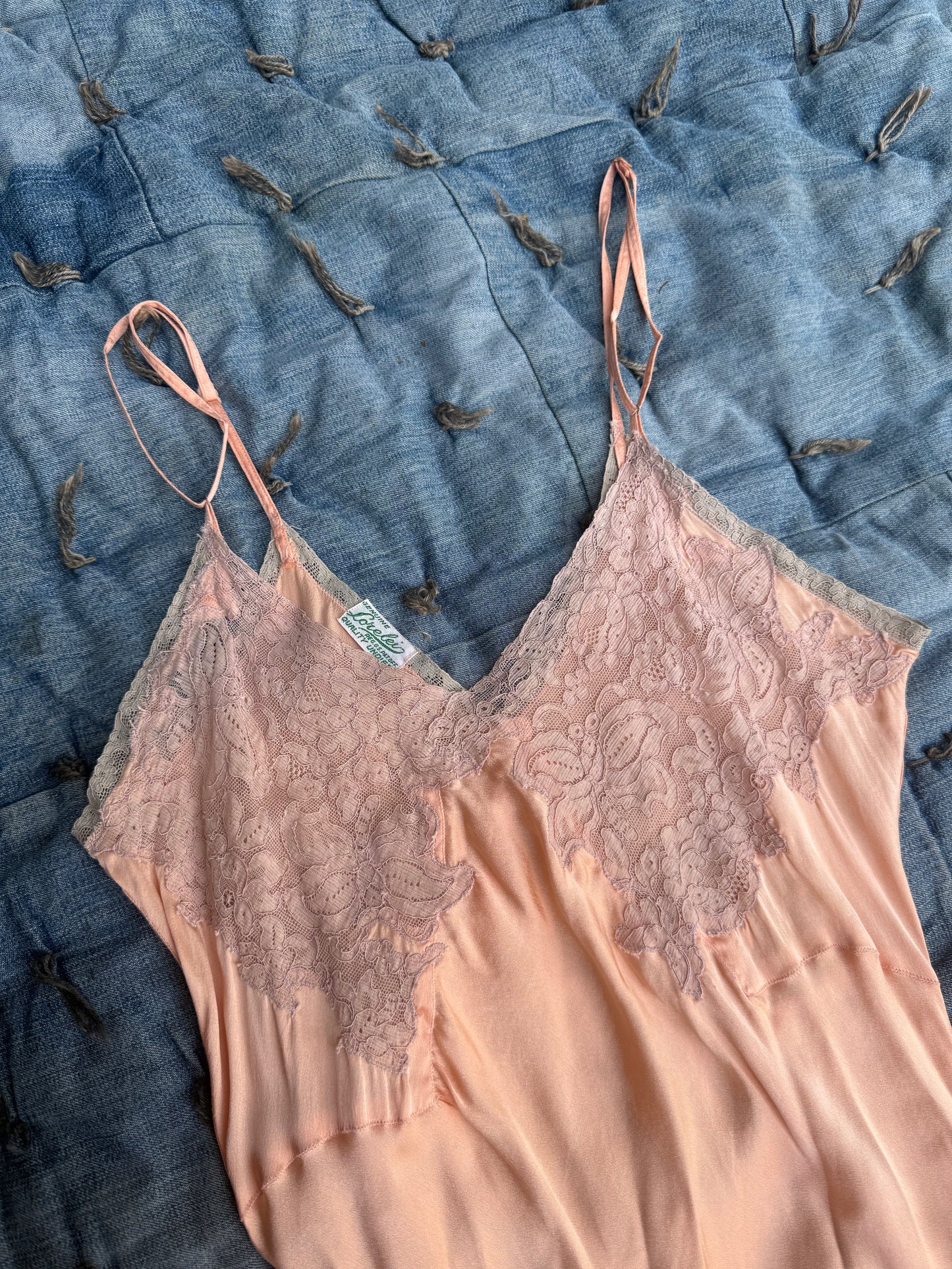 1930s Peach Silk Slip (PS)