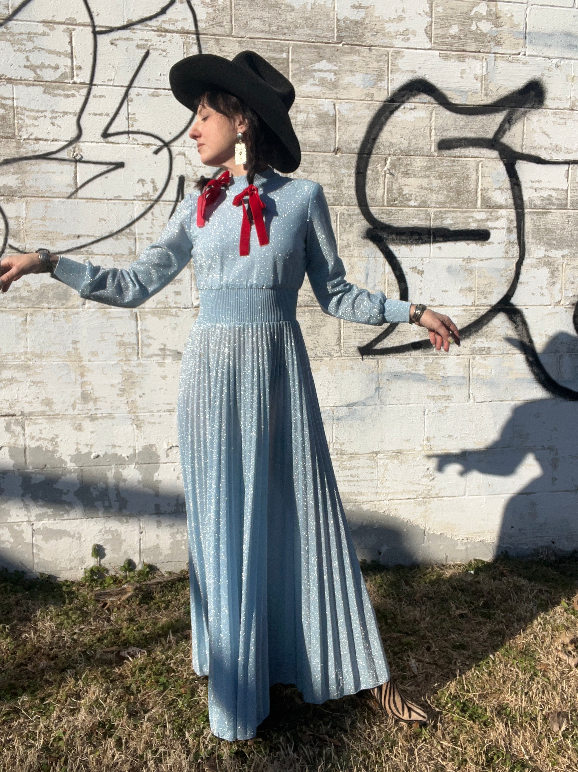 1970s Lurex Maxi Dress High Class Hillbilly 1970s Lurex Maxi Dress High Class Hillbilly