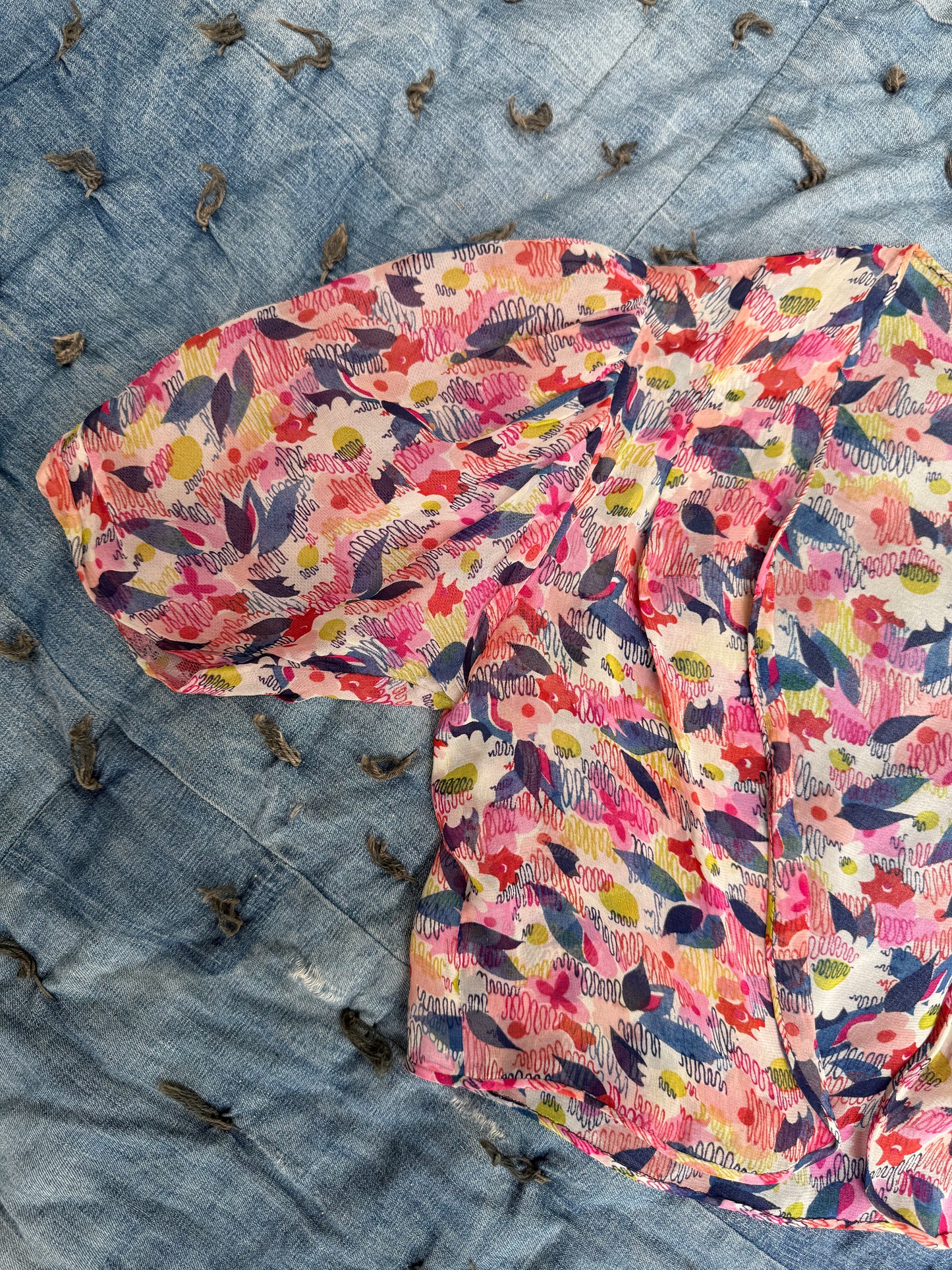 1930s Floral Chiffon Bolero (PS)