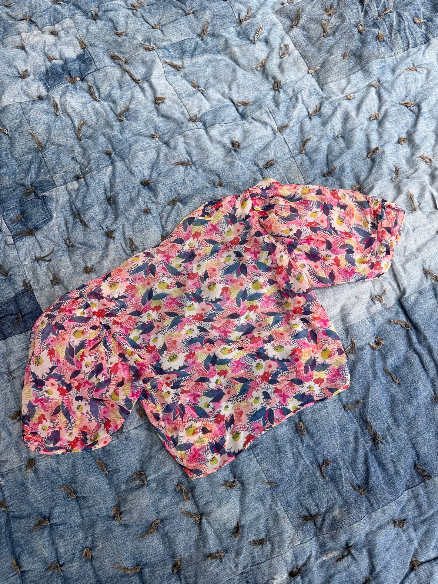 1930s Floral Chiffon Bolero (PS)