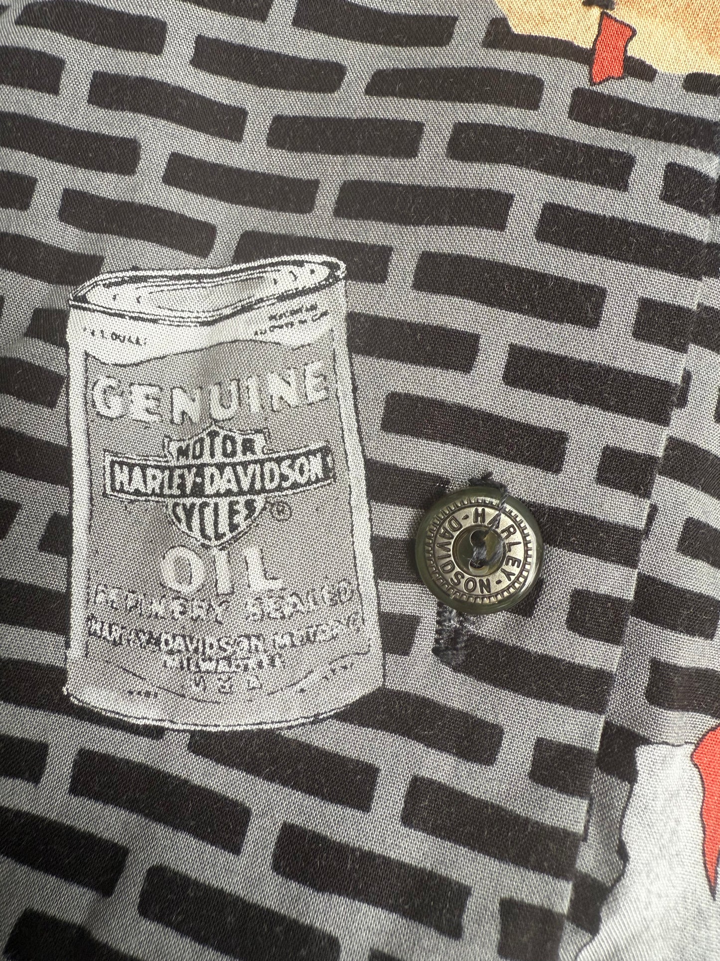 Harley Davidson Button Up Live to Ride