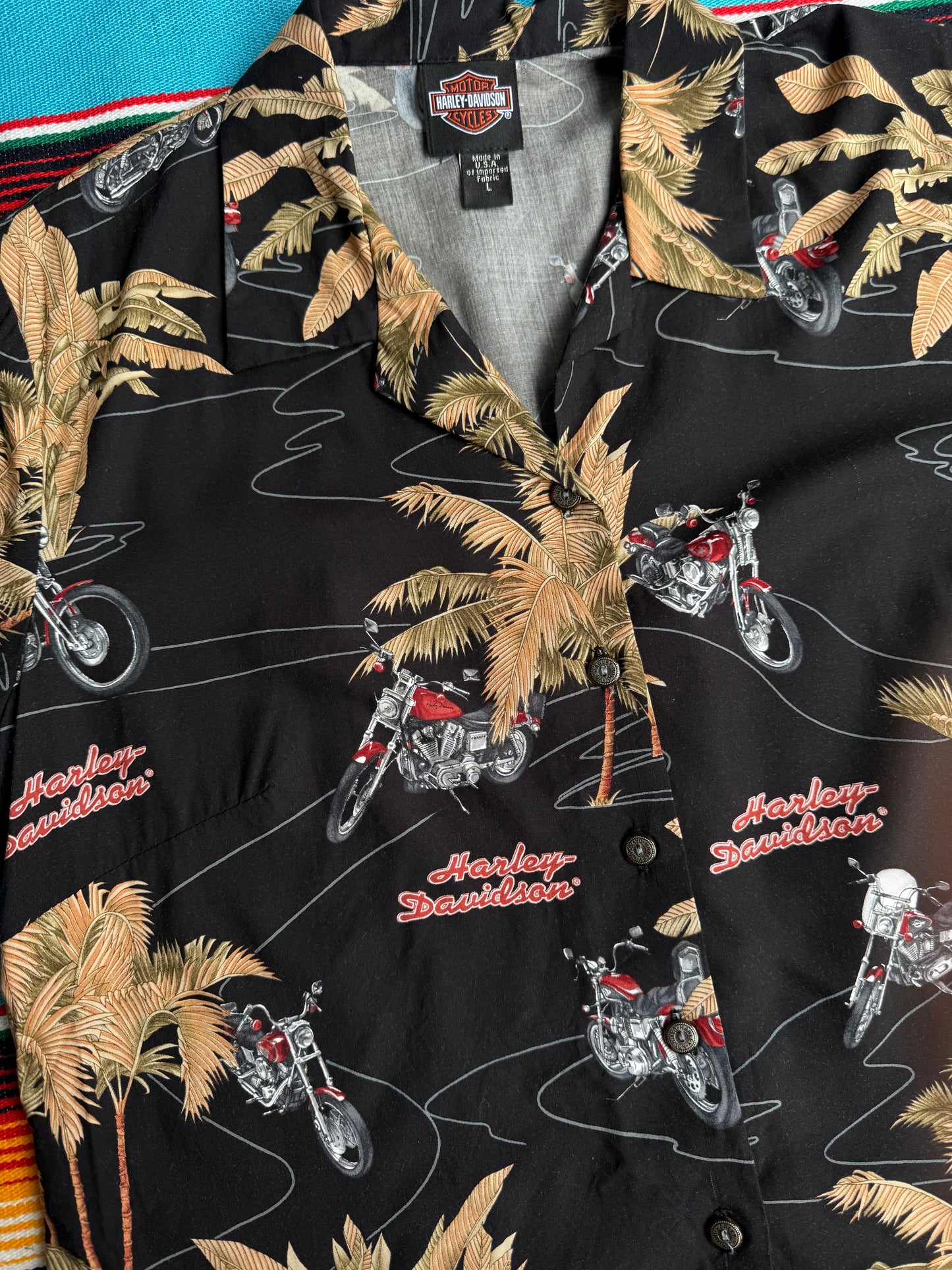 Harley Davidson Hawaiian Shirt Black