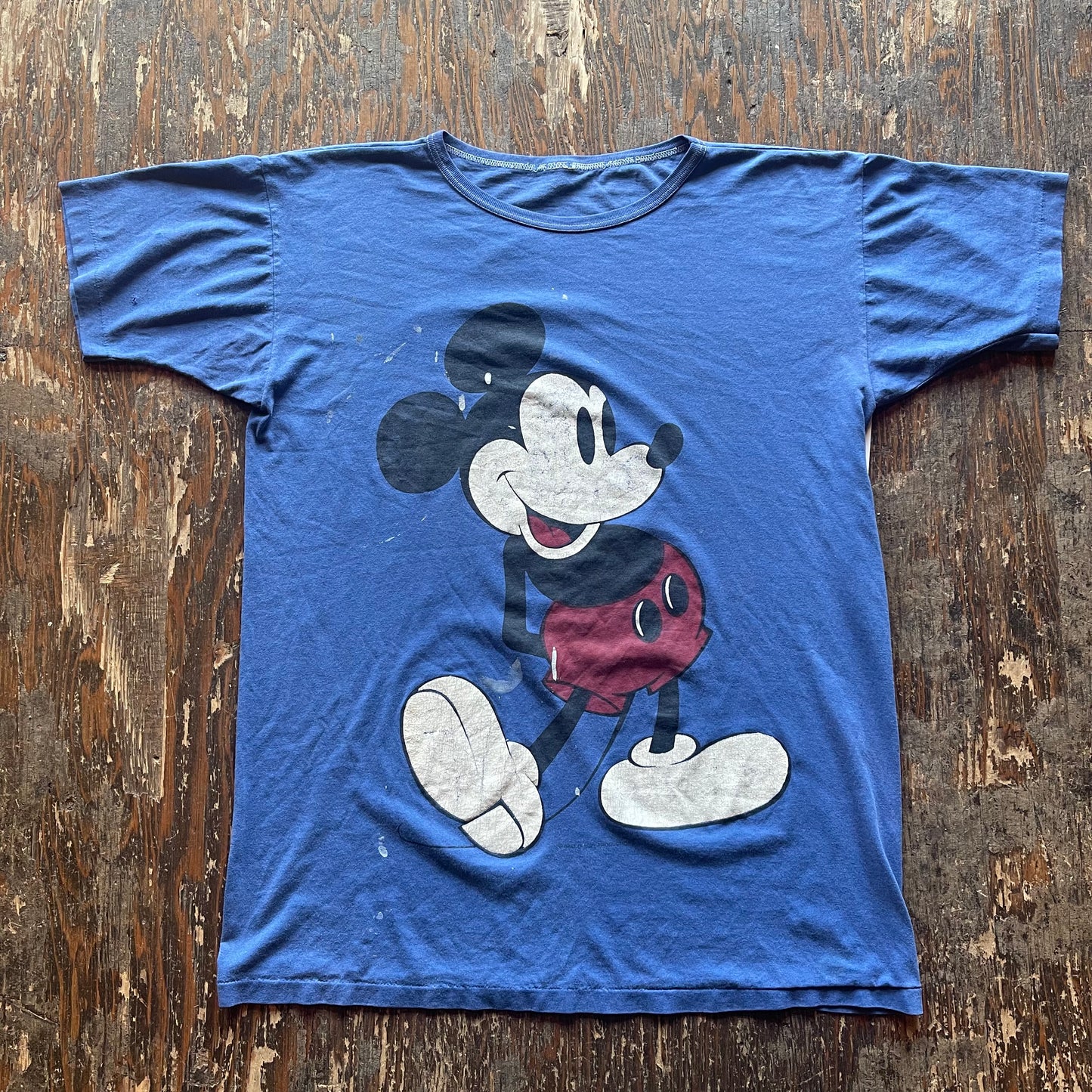 VTG Single Stitch Blue Mickey Mouse Tee