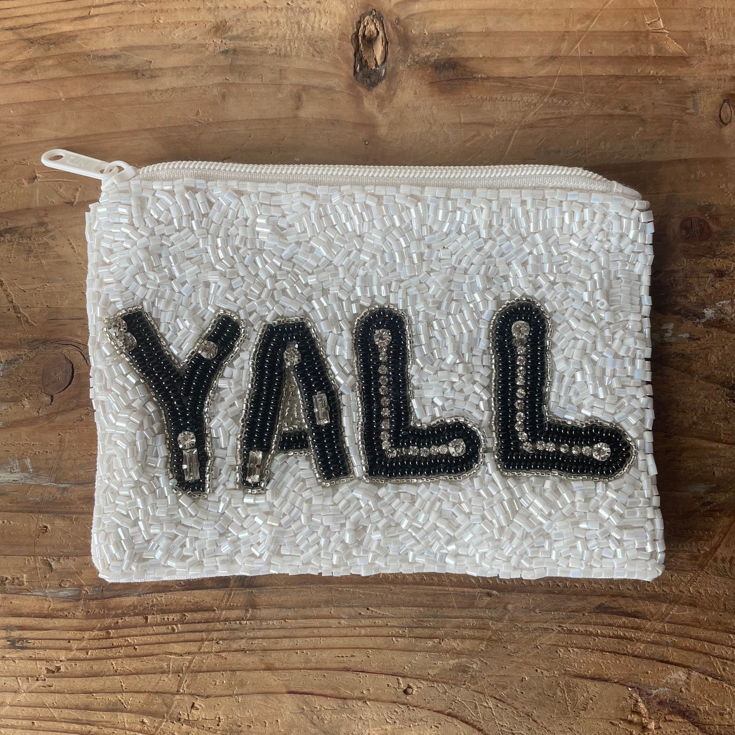 'Y'all' Beaded Coin Purse