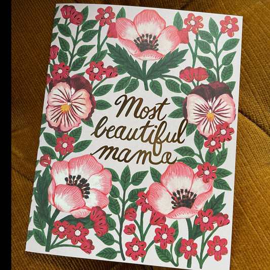 Most Beautiful Mama Mother's Day Greeting Card