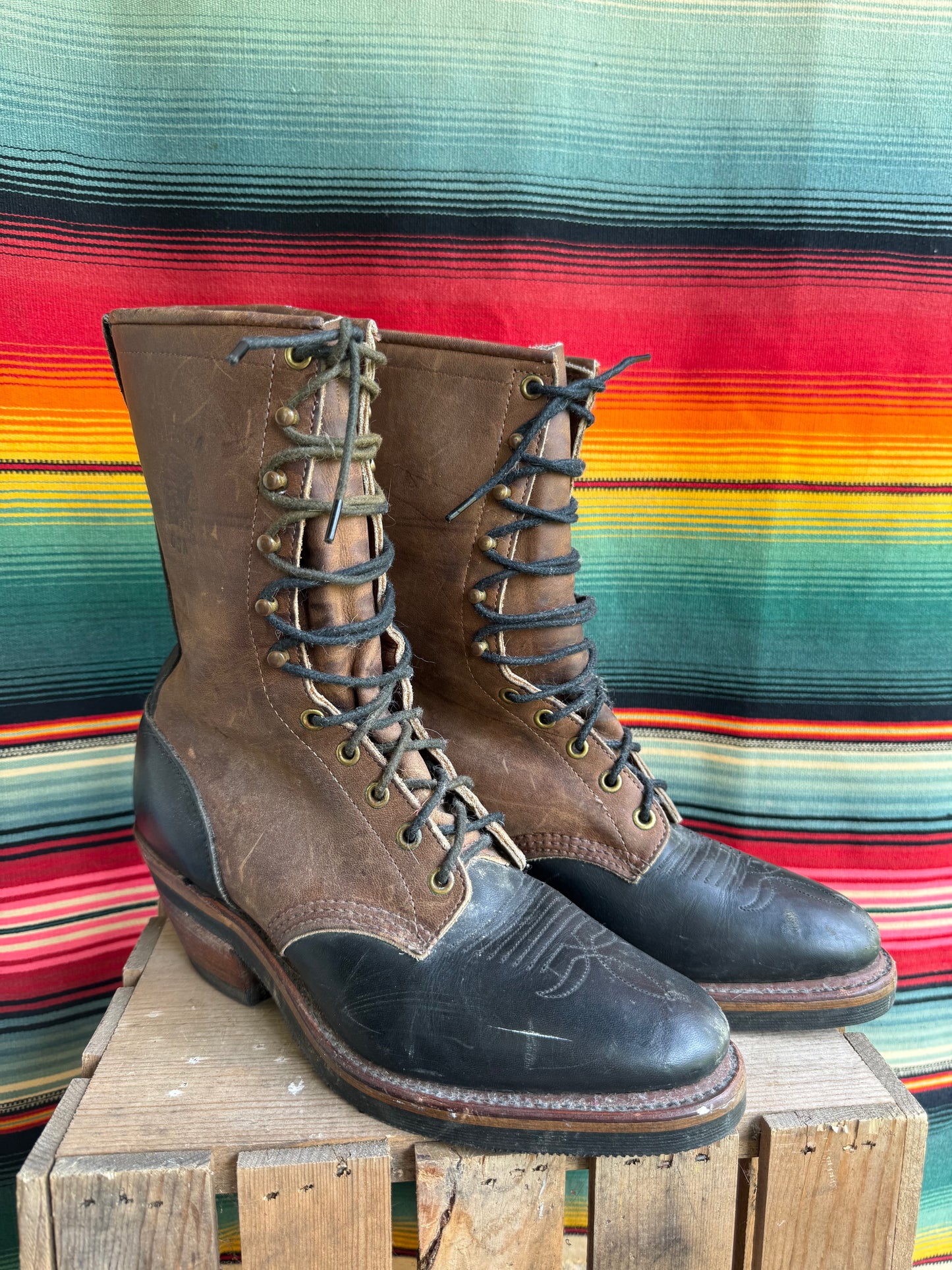 Vintage Chippewa Lace Up Boots AS IS
