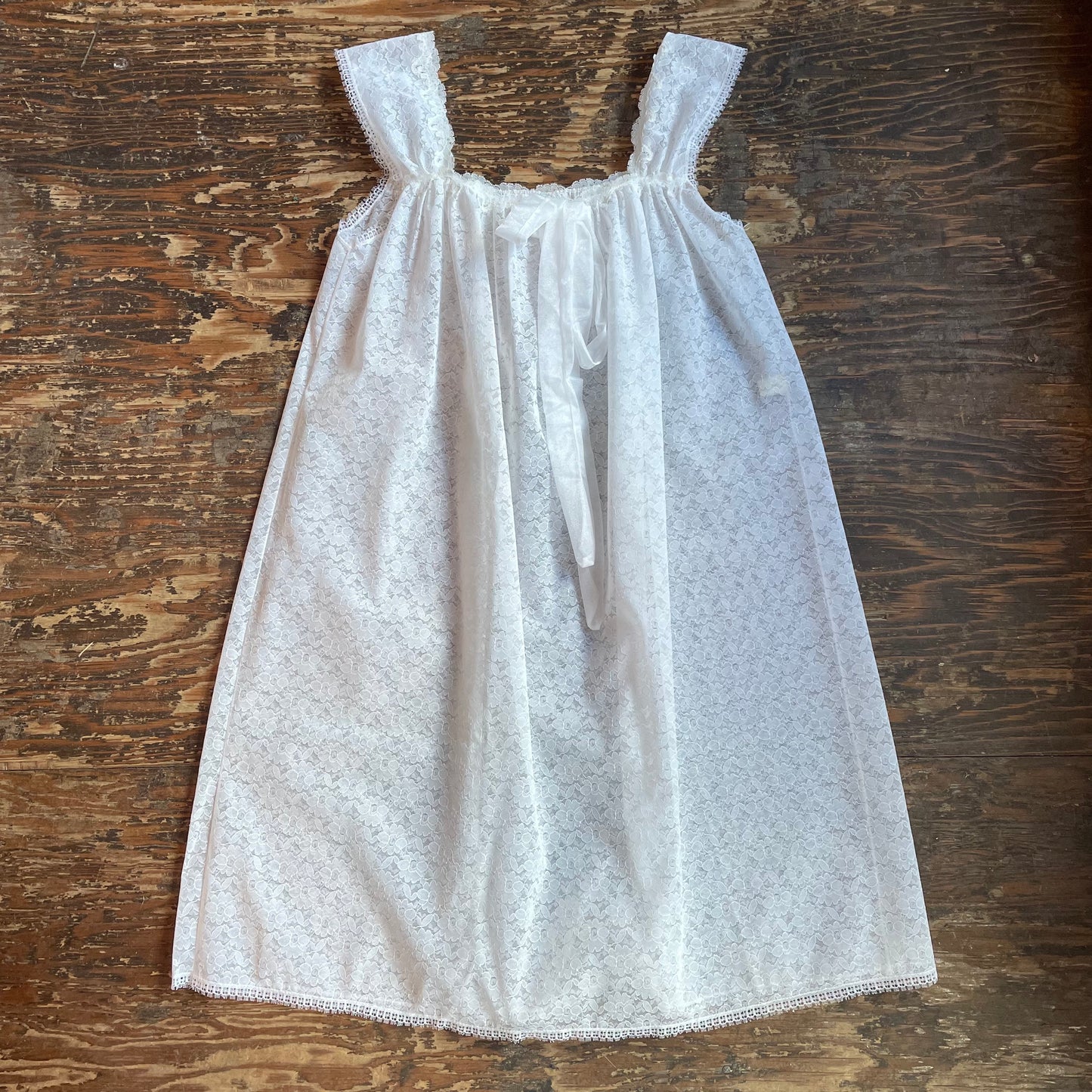 VTG White Lace Babydoll Dress