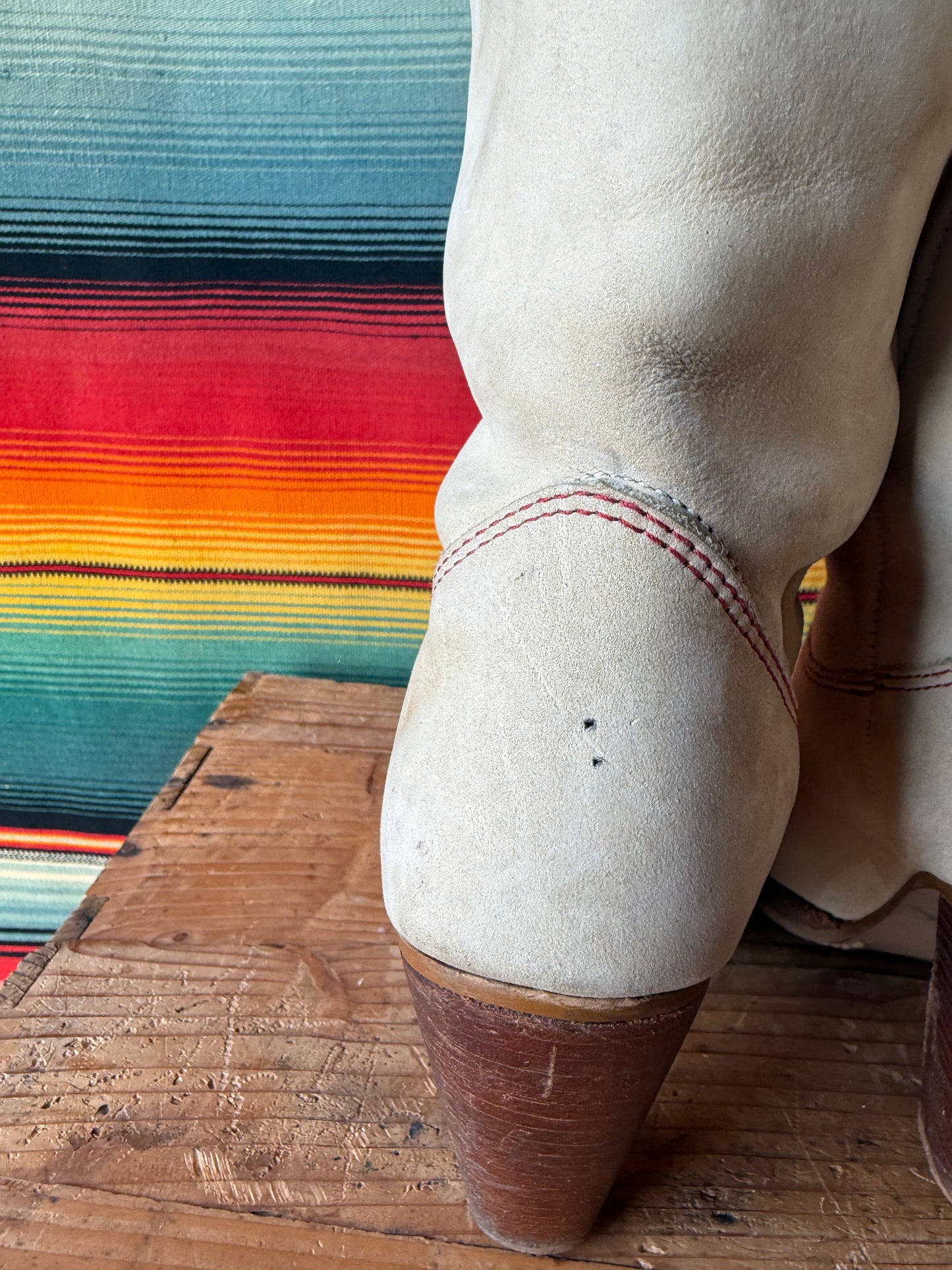 1980s Zodiac Feather Inlay Boots 6.5