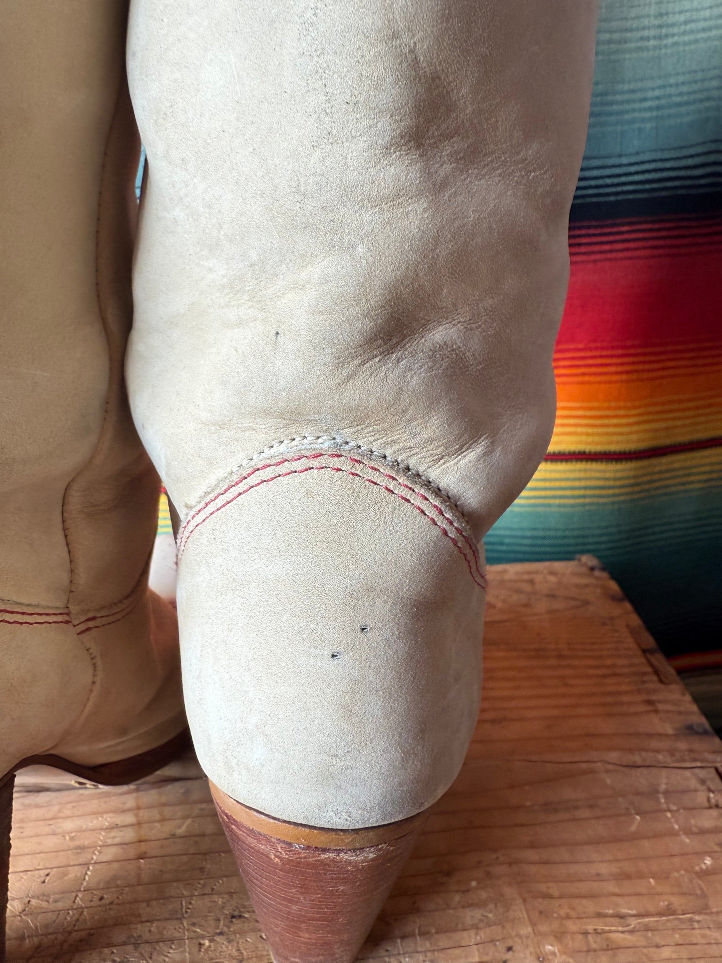 1980s Zodiac Feather Inlay Boots 6.5