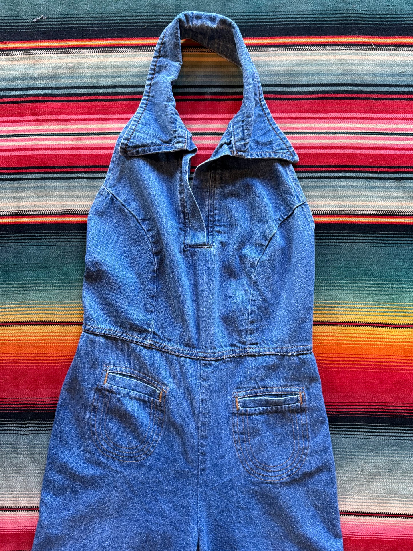 1970s Denim Jumpsuit