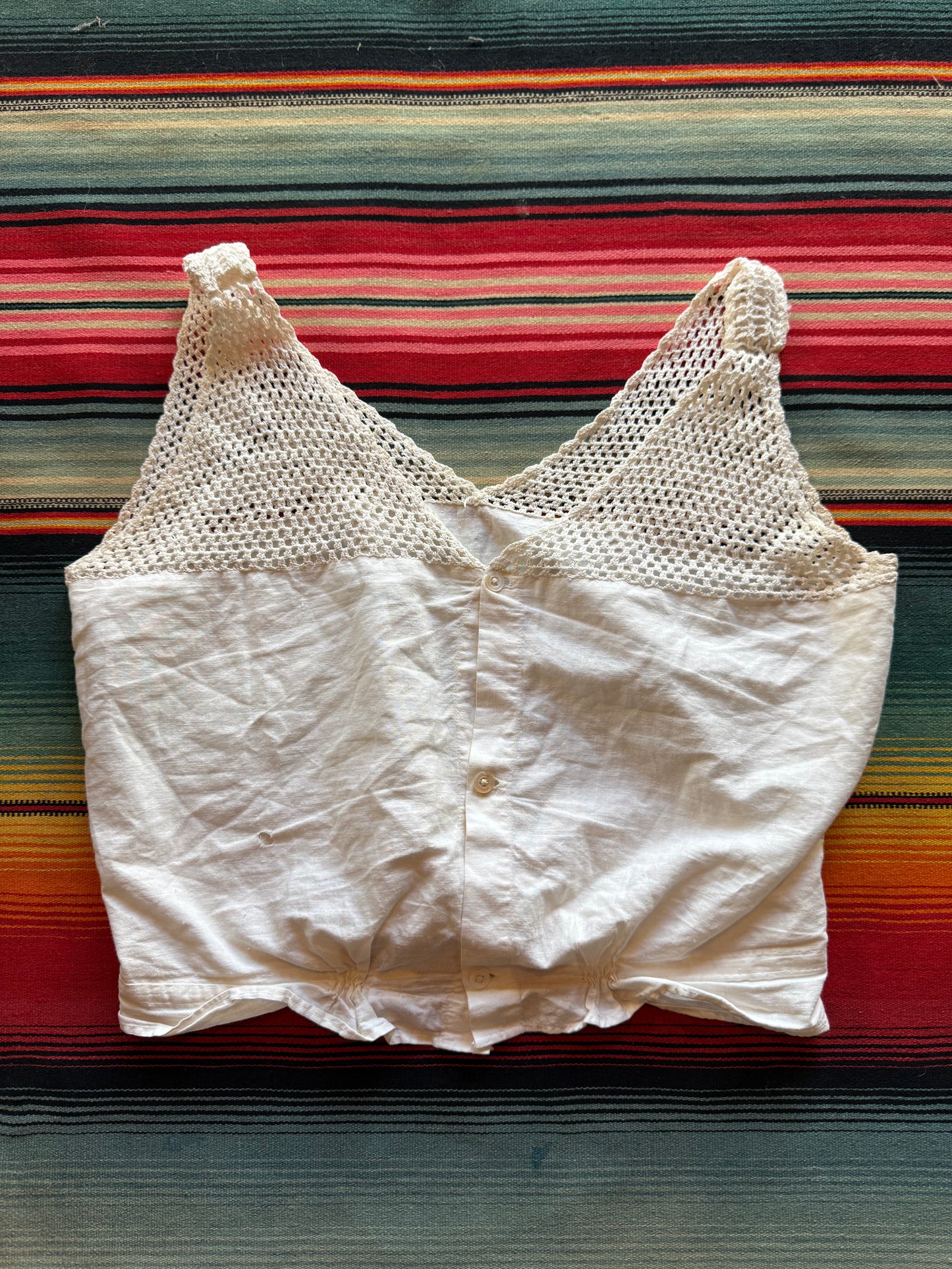 Antique Crochet Corset Cover AS IS