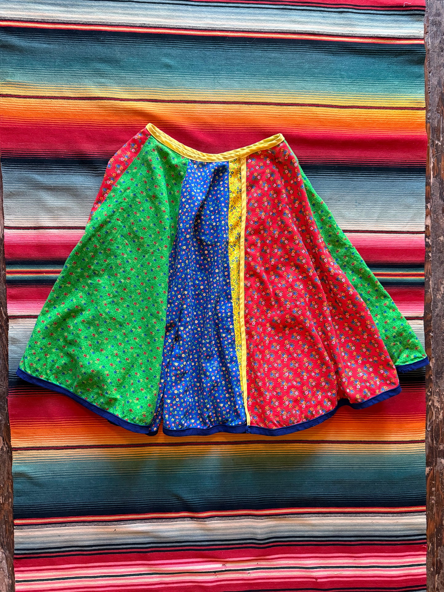 Vintage Handmade Patchwork Circle Skirt