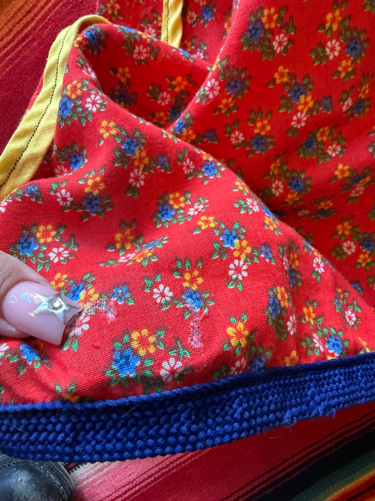 Vintage Handmade Patchwork Circle Skirt