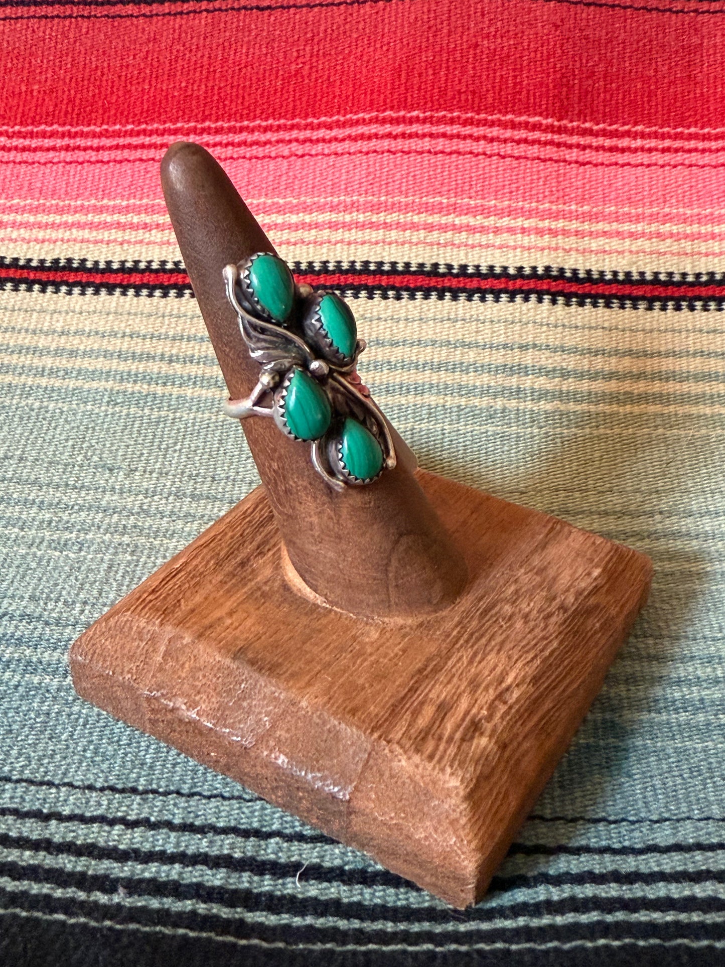4 Stone Malachite Ring
