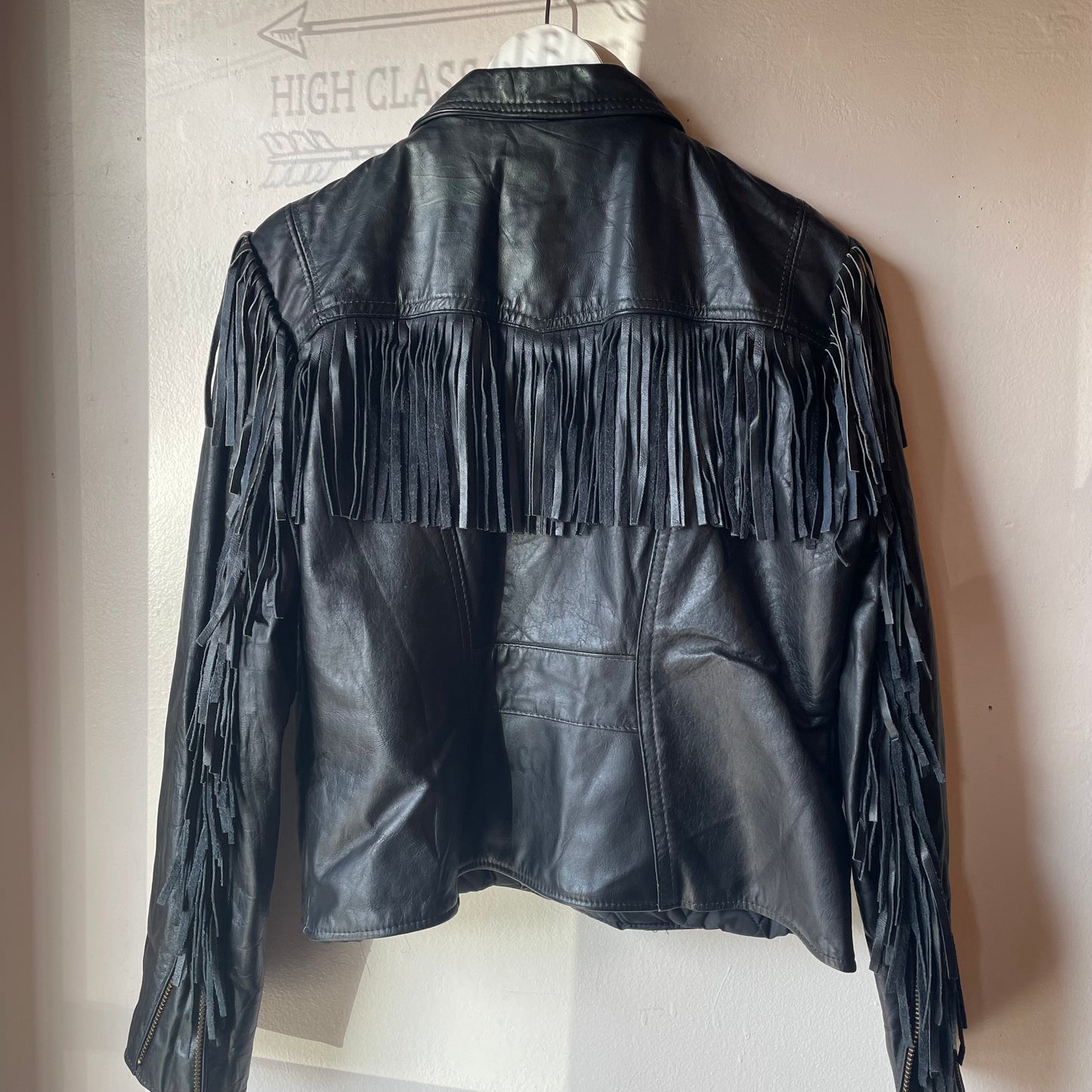 VTG Branded Garments Leather Fringe Jacket