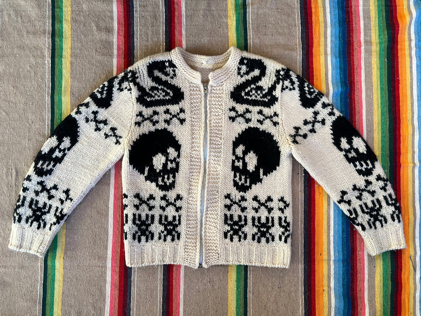 1950s Cowichan Skull Sweater