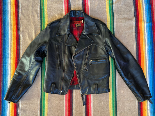 1950s Style Indian Horse Hide Moto Jacket