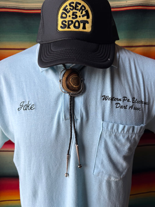 Vintage Sterling and Petrified Wood Bolo