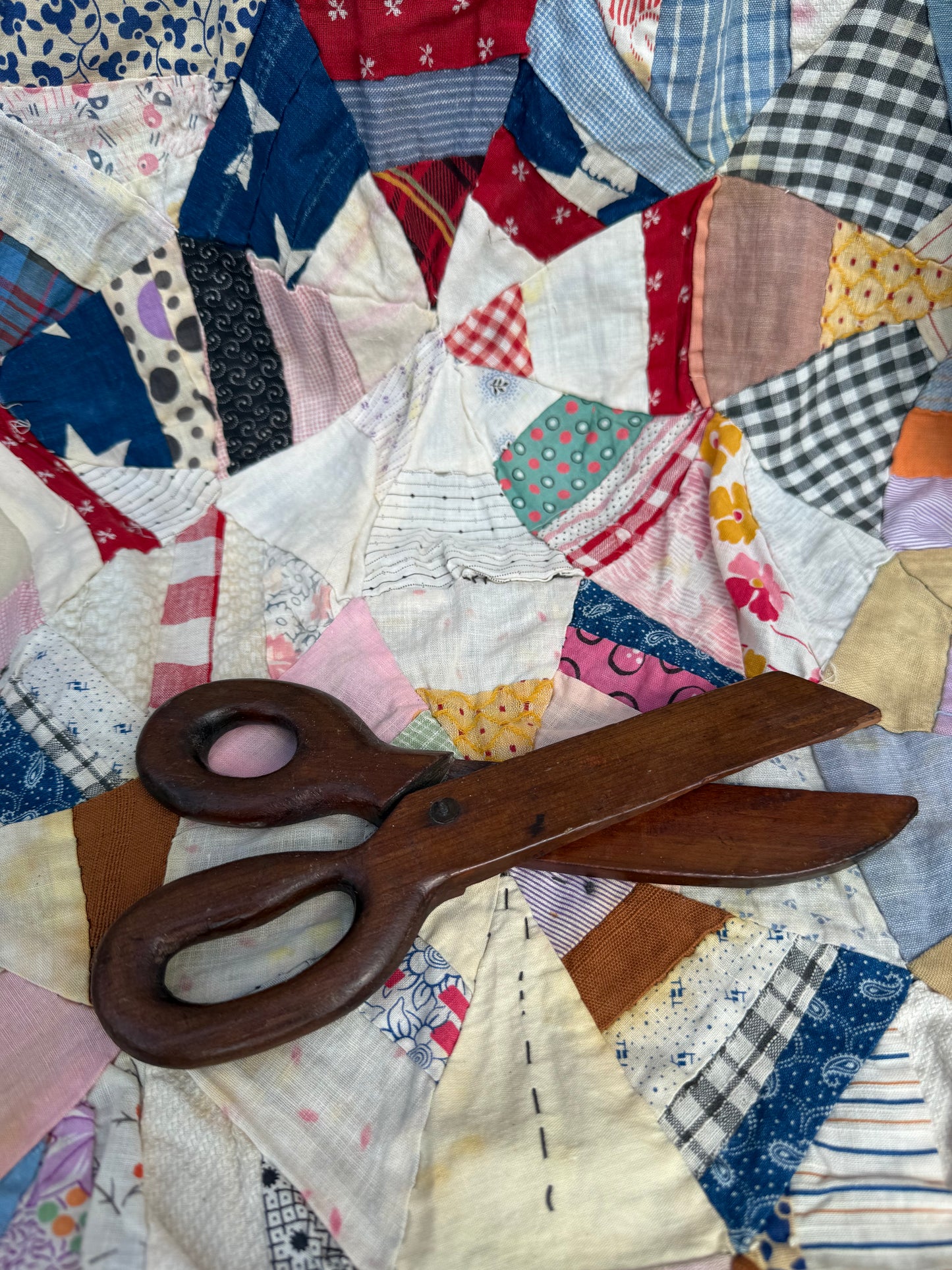 Antique Handmade Wooden Scissors (PS)
