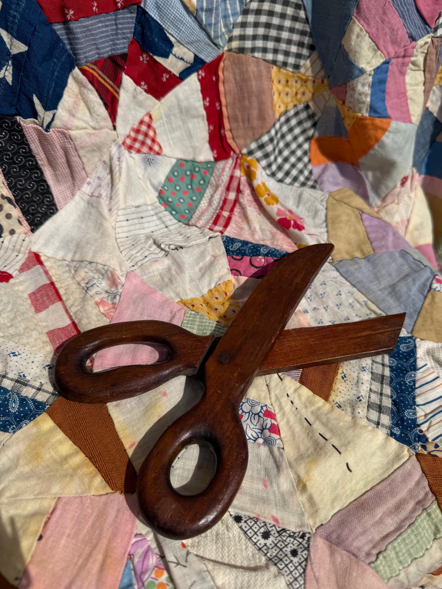 Antique Handmade Wooden Scissors (PS)