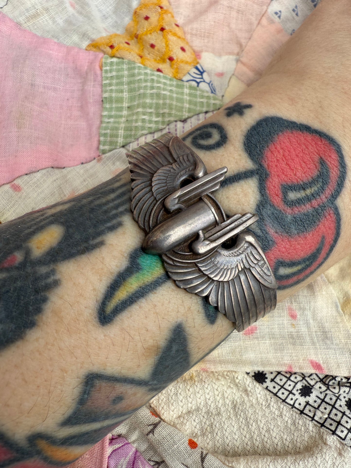 Aerial Gunner WWII Trench Art Cuff (MA)