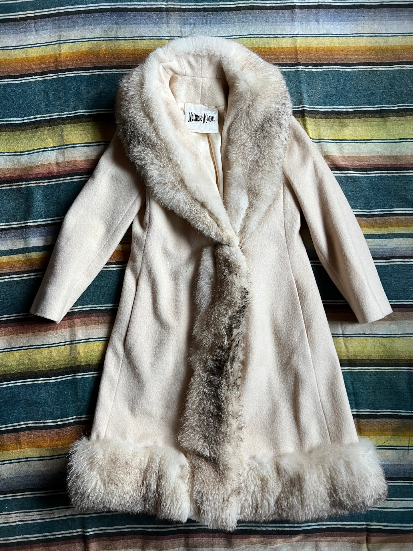 VTG Neiman Marcus Princess Coat with Genuine Fur Trim