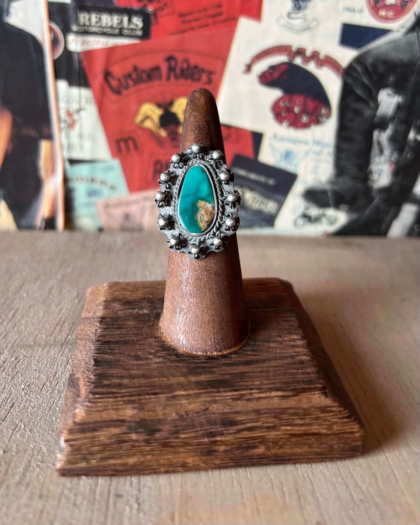 Vintage Sterling and Turquoise ring - Fred Harvey Era