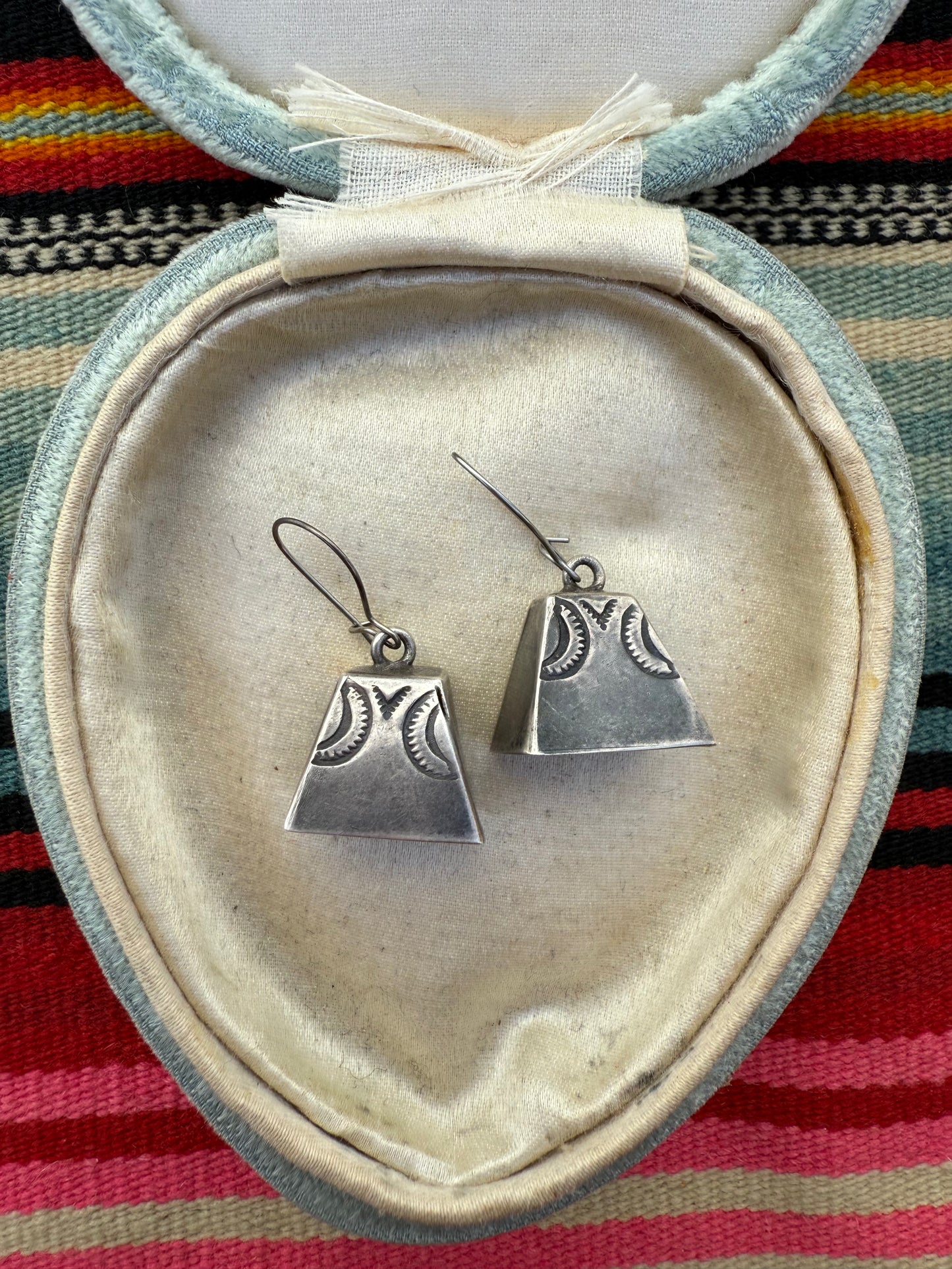 vintage Fred Harvery Era sterling bell earrings (MA)