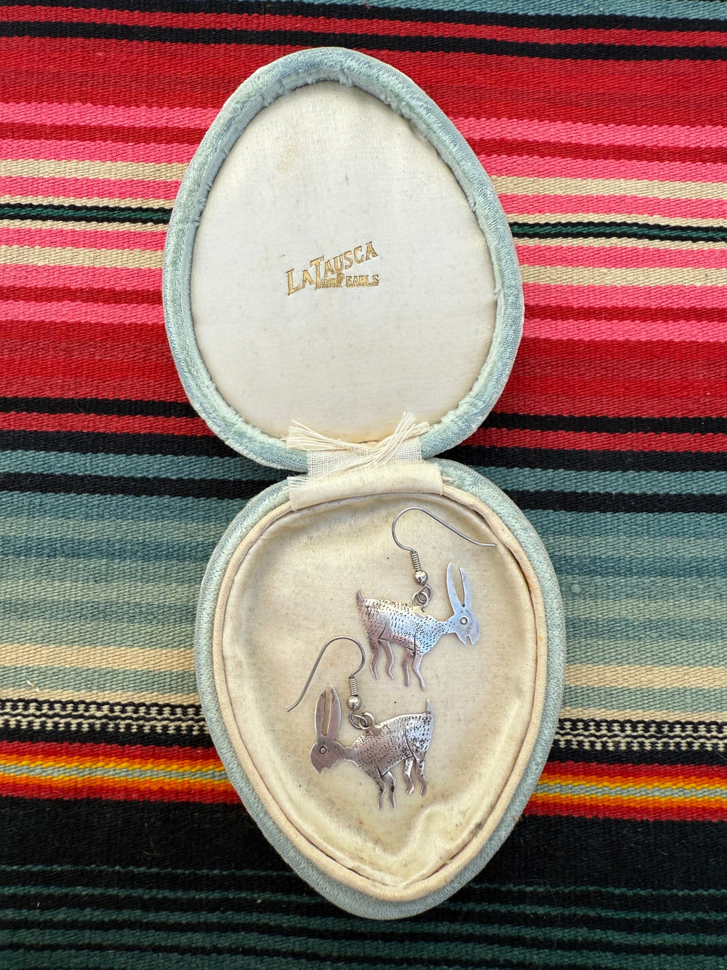 Vintage sterling jack rabbit earrings (MA)