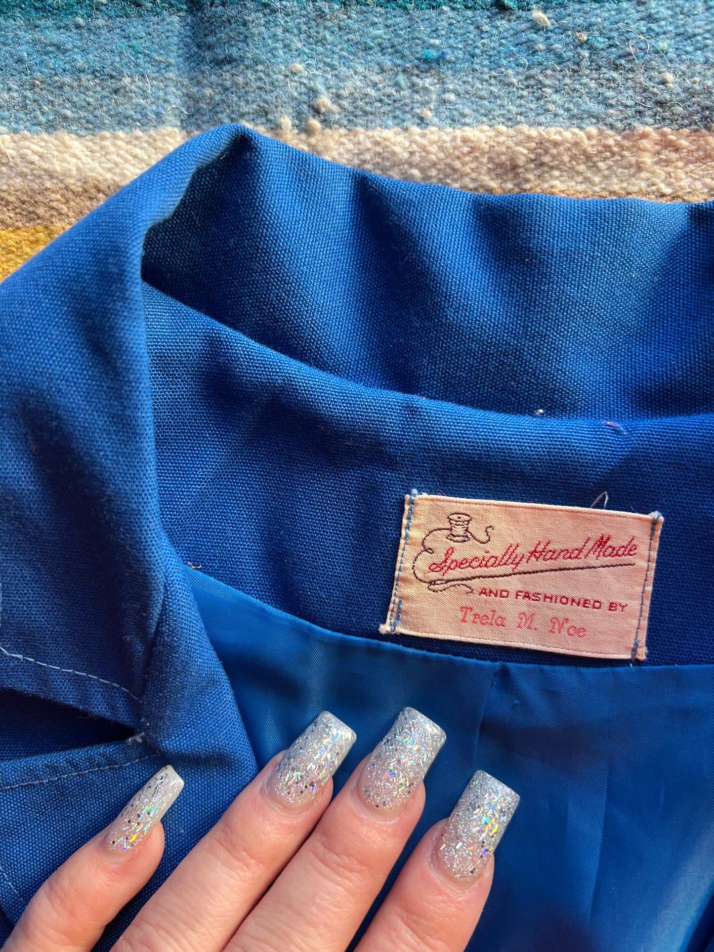 VTG Bright Blue Skirt Set