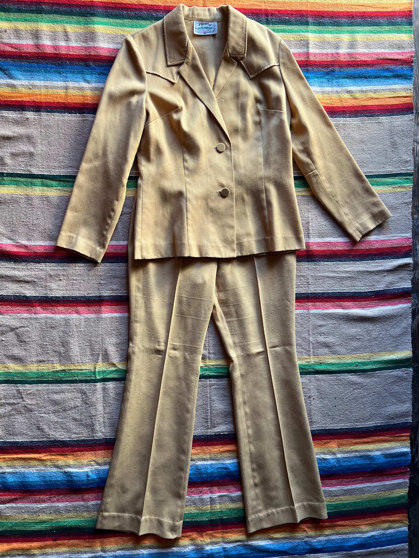 VTG H Bar C Yellow Pantsuit