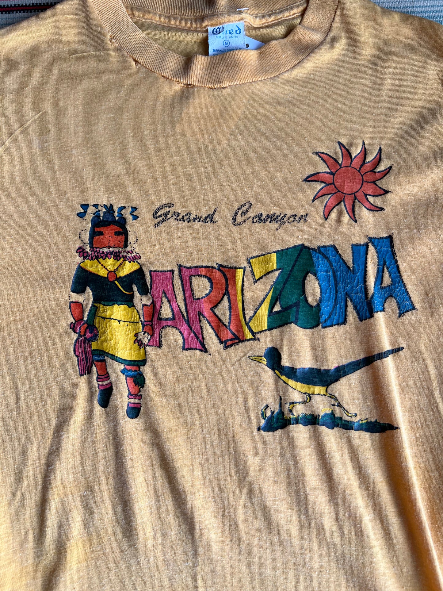 Vintage Mustard Yellow ARIZONA Tee (S)
