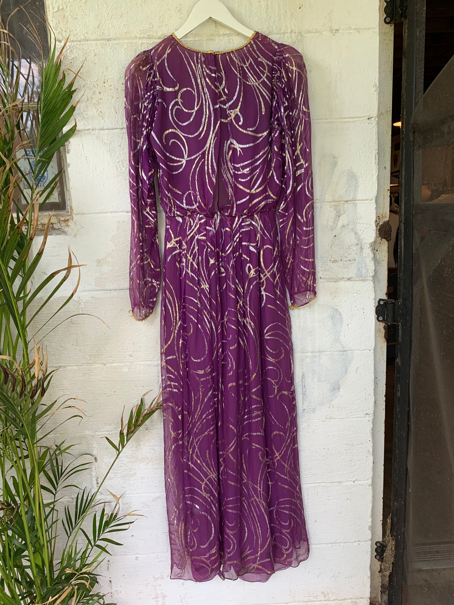VTG Purple and Gold Handmade Dress