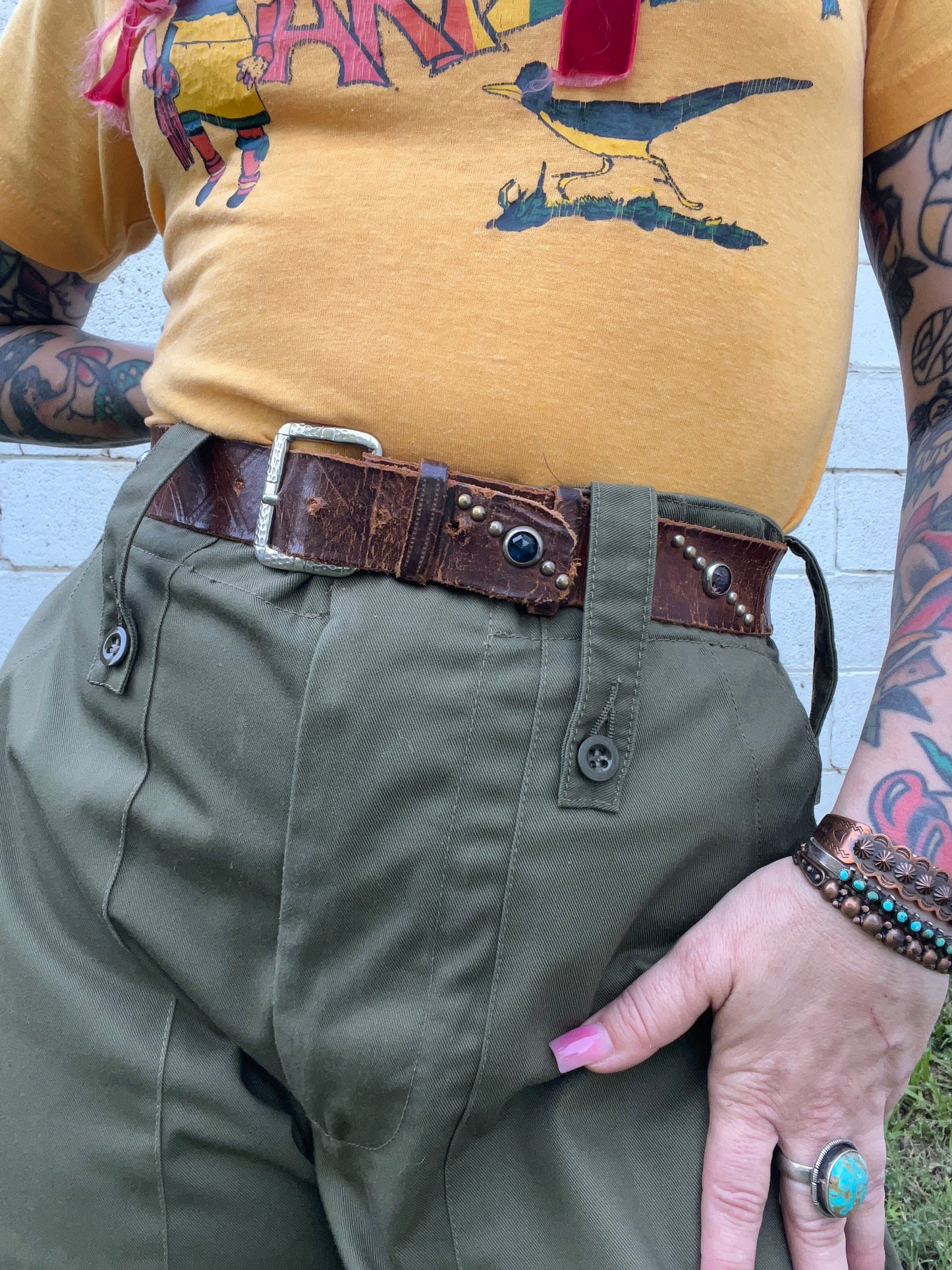 Buckle Back Army Style Pants