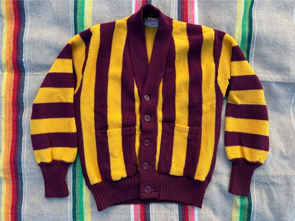 40s/50s Striped Stadium Sweater