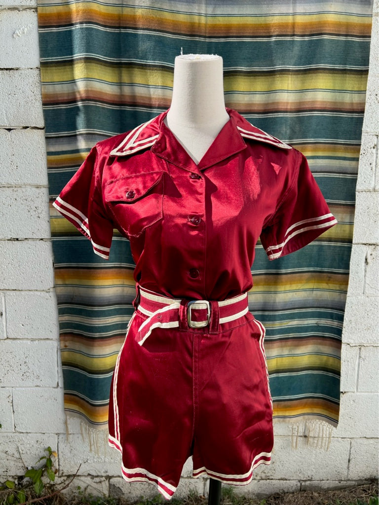 1940s Satin Athletic Uniform