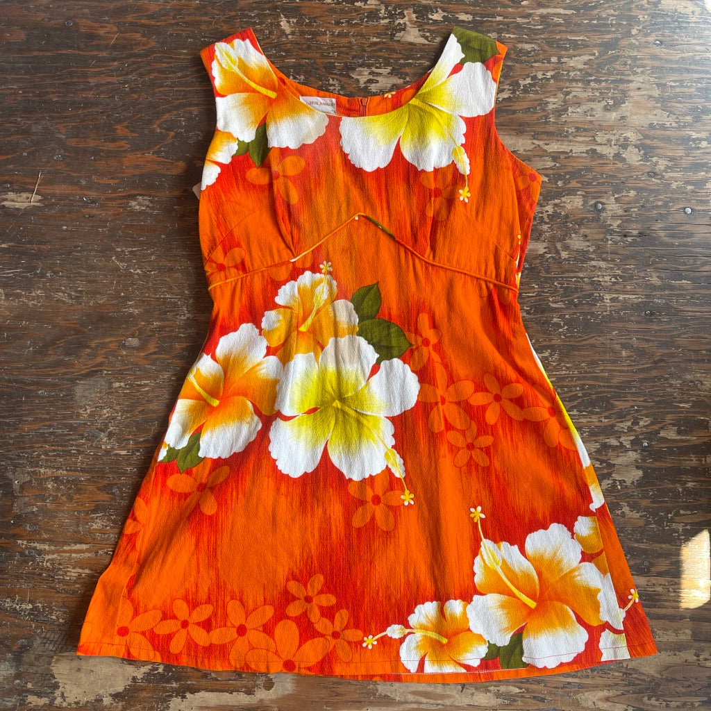 VTG Royal Hawaiian Orange Dress