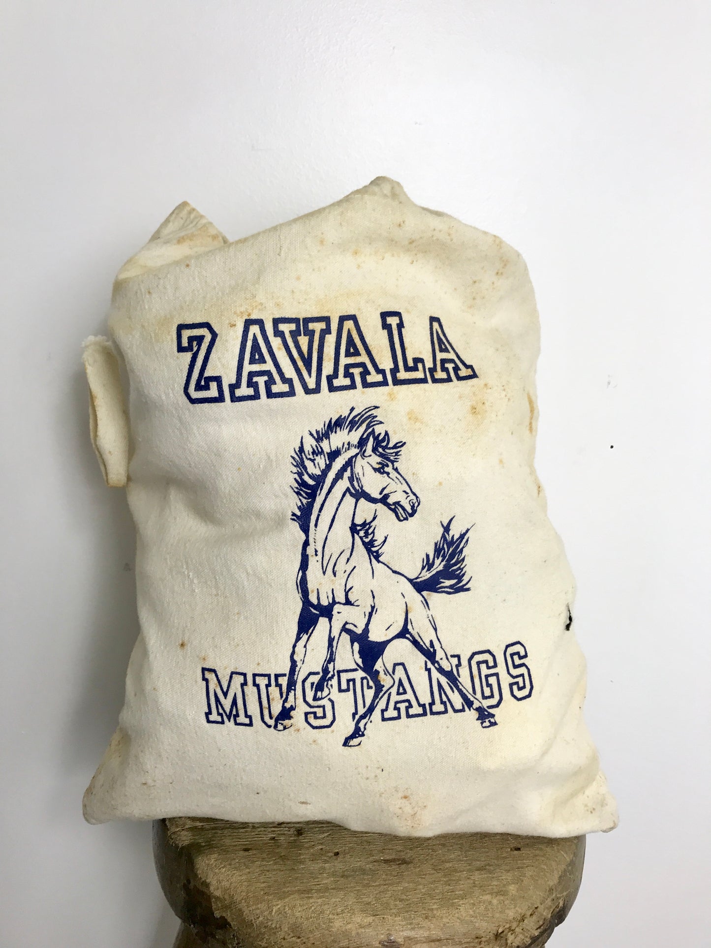 Vtg. Zavala Mustangs Drawstring Bag