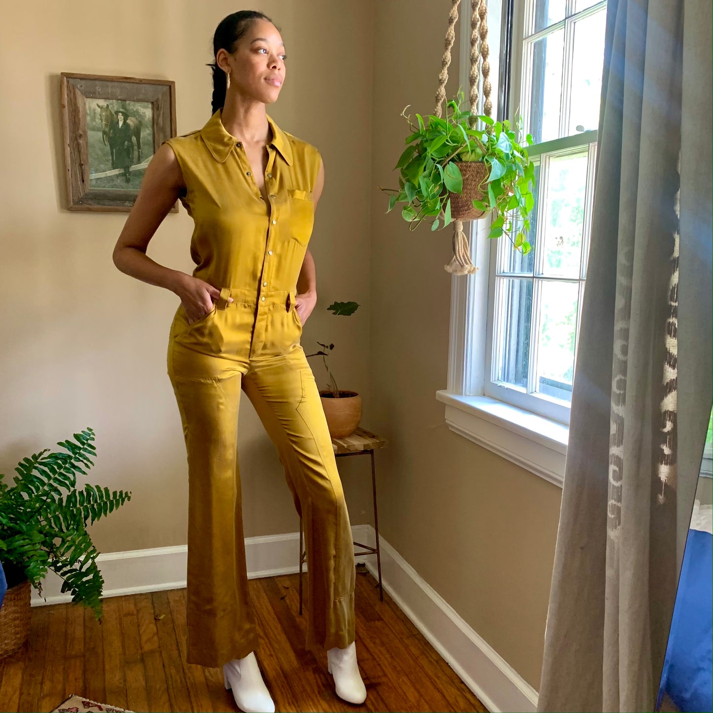 Gold Champagne Land of Distraction Jumpsuit (M)