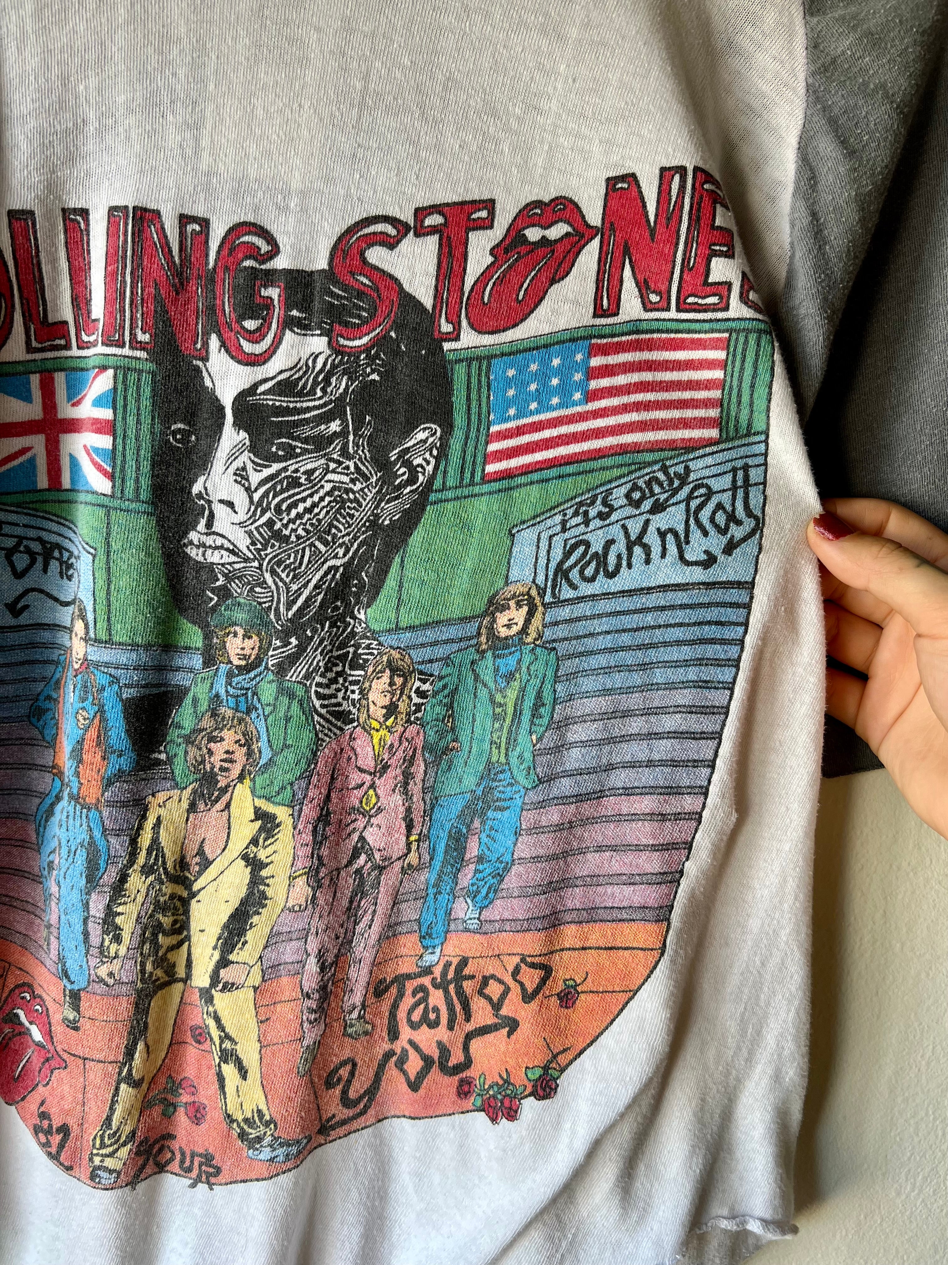 1981 ROLLING STONES Madison Square Garden Raglan Tee (S/M) – High